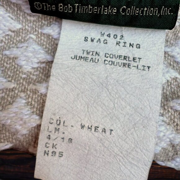 BOB TIMBERLAKE Home Collection W402 Swag Ring Twin Coverlet Bedspread Bed Quilt - Picture 5 of 8